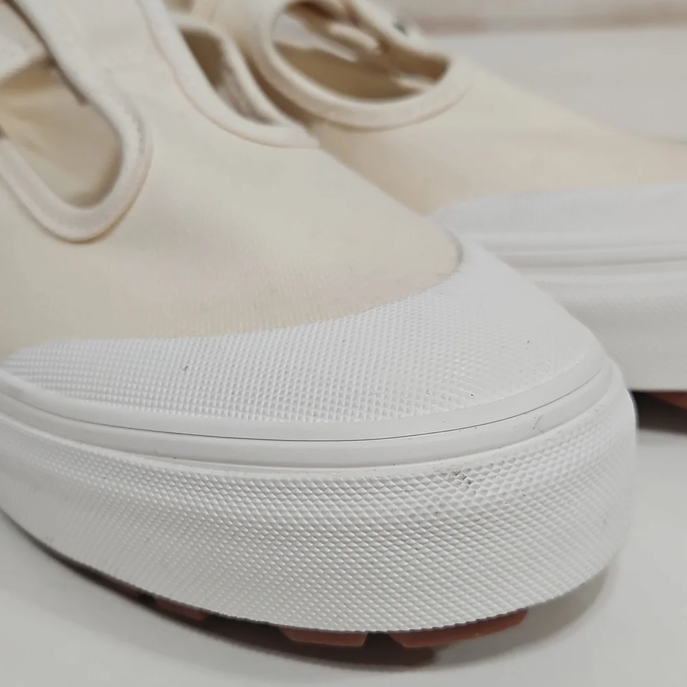Vans Cream Canvas Slip-On Mary Jane Style 93 Shoe Sneaker 8.5 - Picture 13 of 13